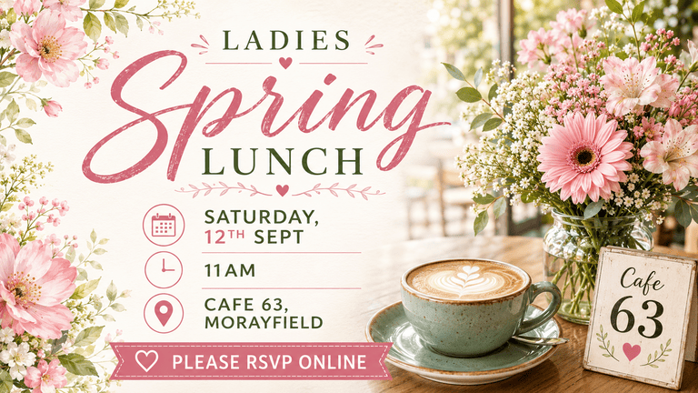 Banner Image for the Ladies Spring Lunch event at Caboolture Baptist Church