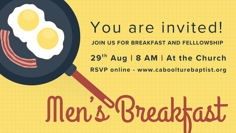 Banner Image for the Men's Breakfast event at Caboolture Baptist Church