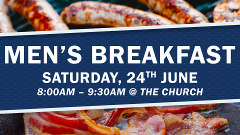 Banner for event 'Men's Breakfast' at Caboolture Baptist Church