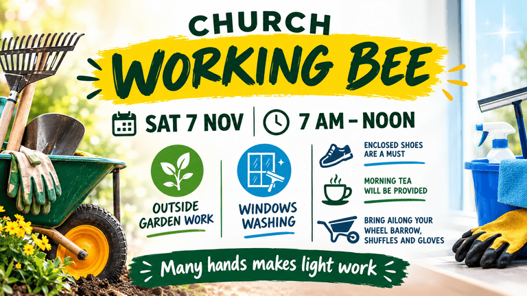 Banner Image for the Working Bee event at Caboolture Baptist Church